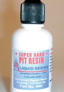 Super Hard Windshield Repair Pit Resin (4,000 cps) 1/2oz Bottle at Liquid Resins International