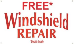 "Free Windshield Repair" Banner Part# 570F
